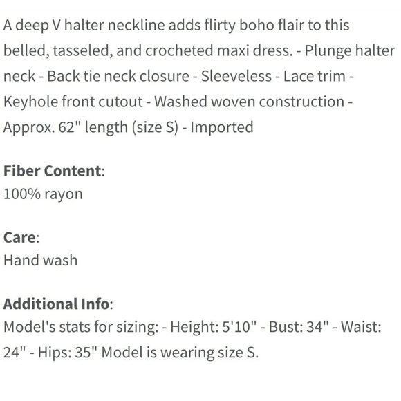 *SOLD* BOHO ME // nude halter plunge keyhole maxi - Picture 4 of 4